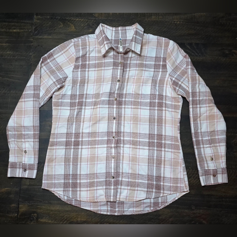 Kuhl Kamila Flannel Plaid Button Up  Long Sleeve Shirt